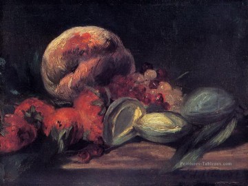 Édouard Manet œuvres - Amandes groseilles et pêches Édouard Manet